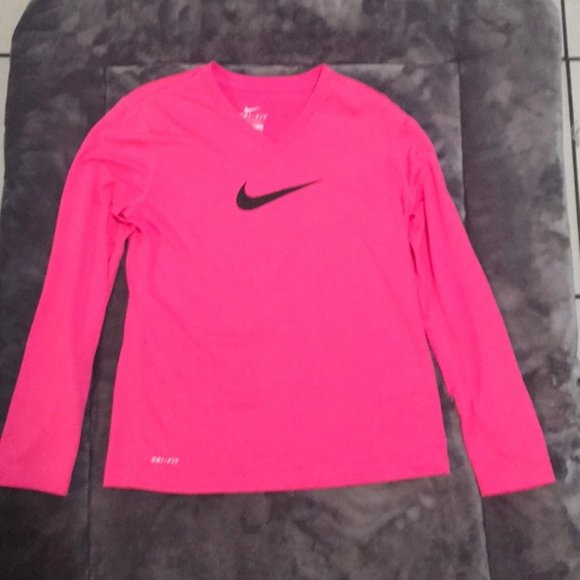 Nike Other - Pink Nike Dri-Fit girls Medium long sleeve